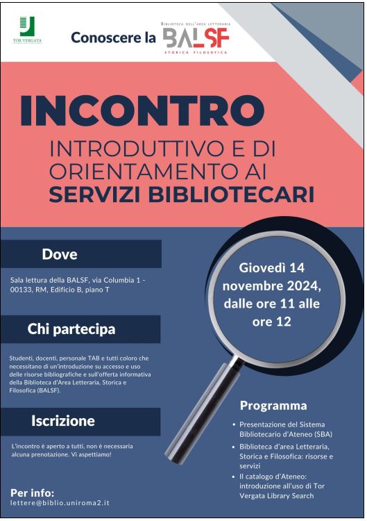 Orientamento ai Servizi Bibliotecari